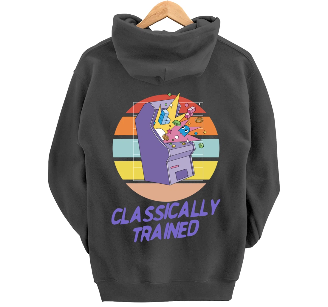 Classically Trained - Retro Vintage Gaming Gamer Pullover Hoodie