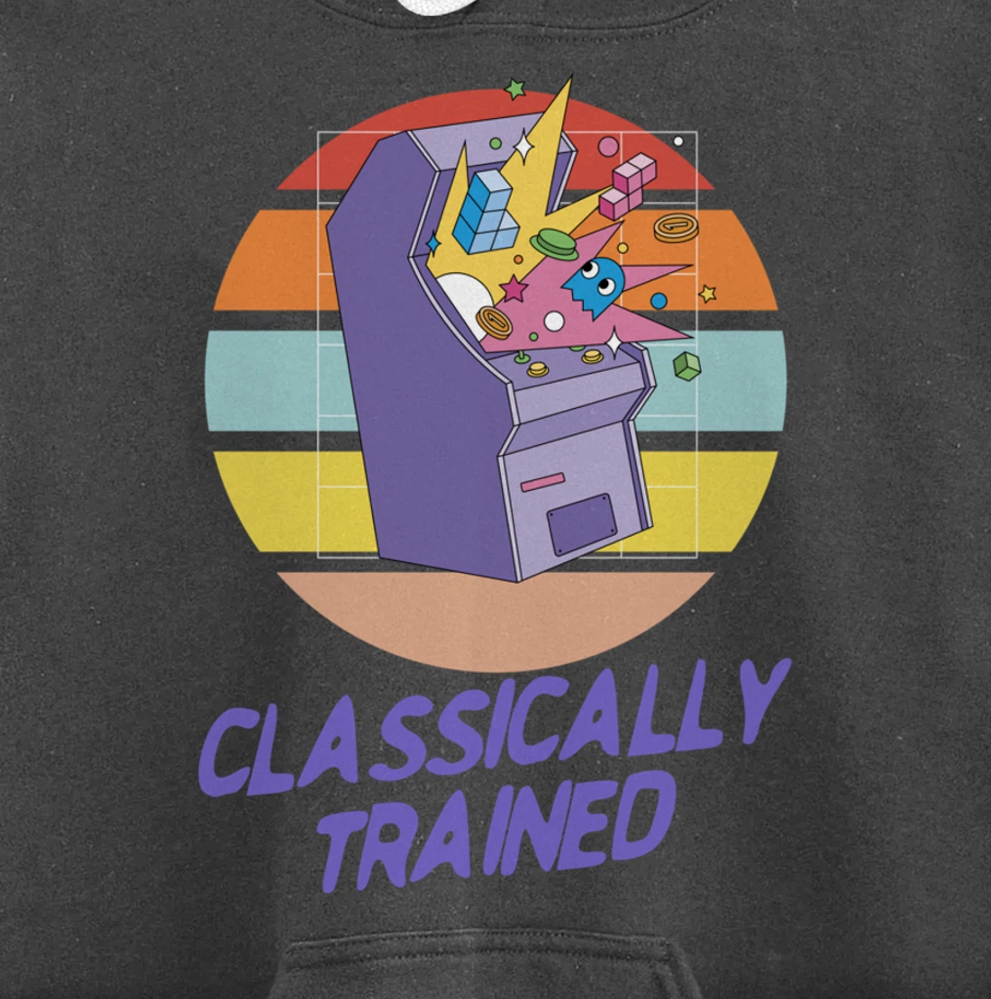 Classically Trained - Retro Vintage Gaming Gamer Pullover Hoodie