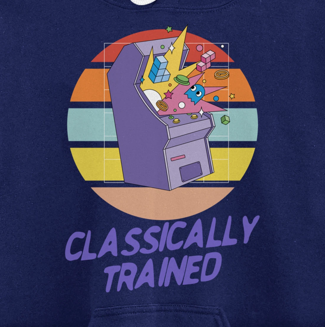 Classically Trained - Retro Vintage Gaming Gamer Pullover Hoodie