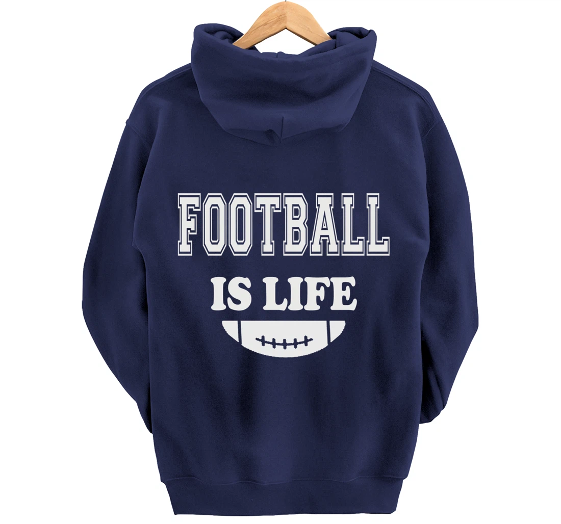 Football Is Life Funny Players Lovers Good Crusher Fan Game Pullover Hoodie