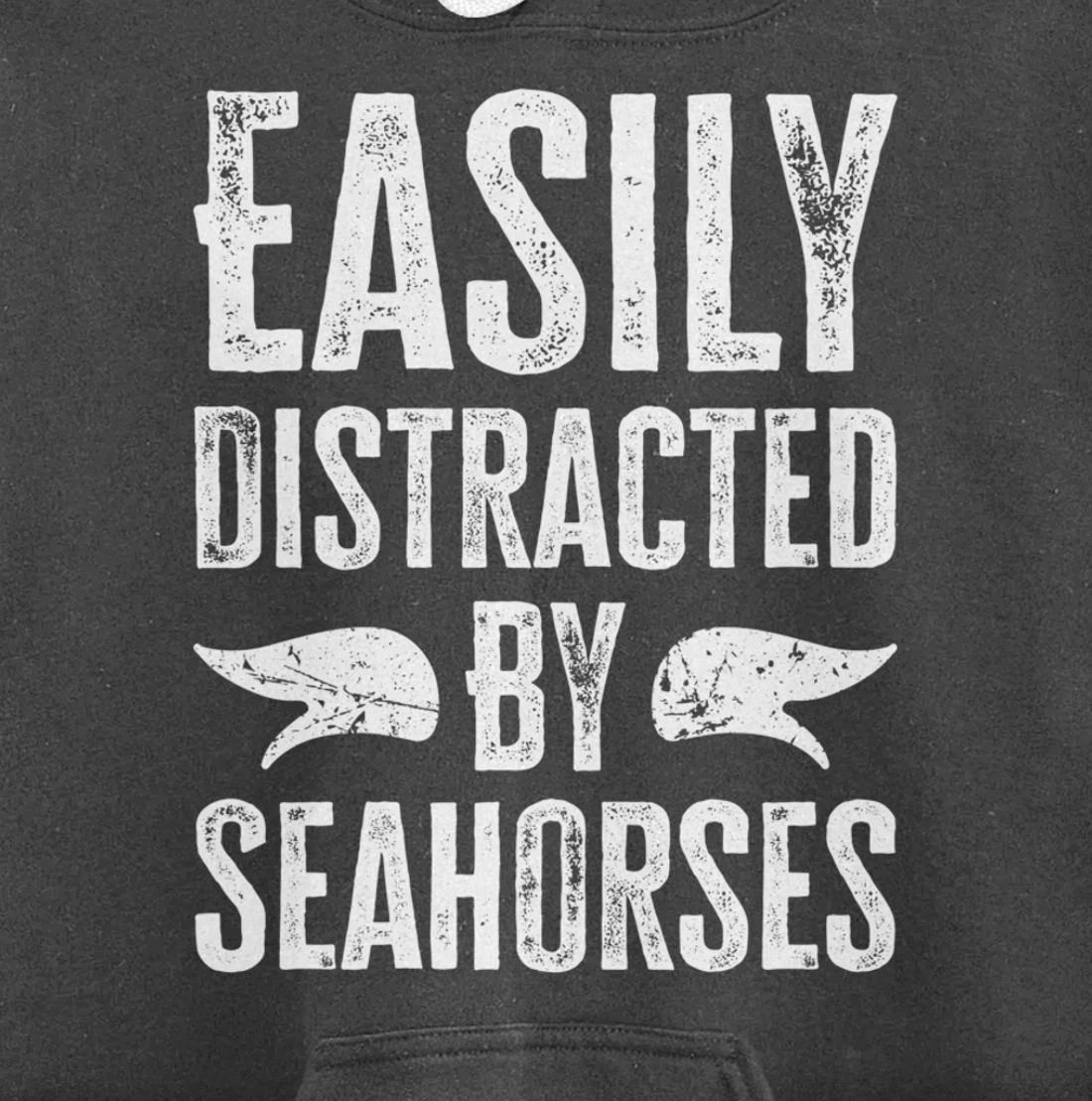 Easily Distracted By Seahorses Pullover Hoodie