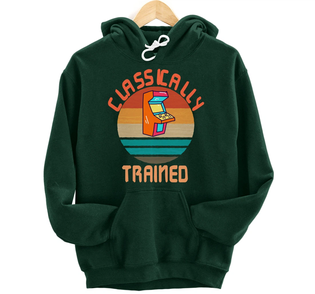 Classically Trained - Retro Vintage Gaming Gamer Pullover Hoodie