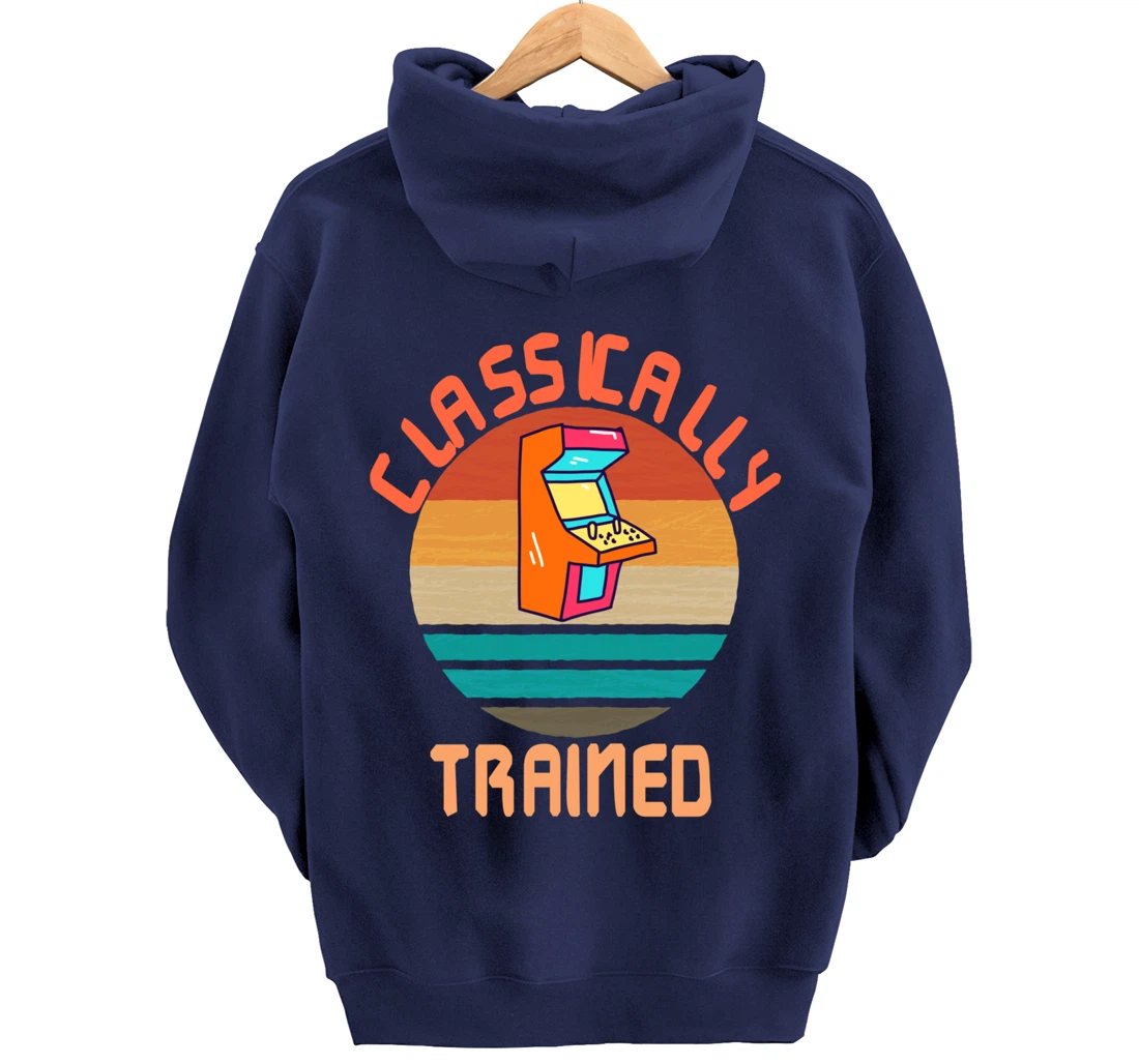 Classically Trained - Retro Vintage Gaming Gamer Pullover Hoodie
