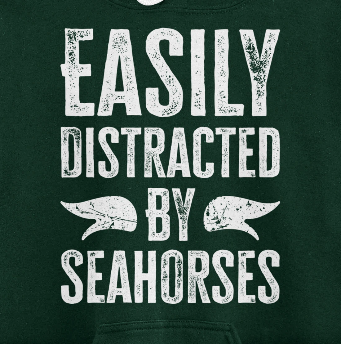 Easily Distracted By Seahorses Pullover Hoodie