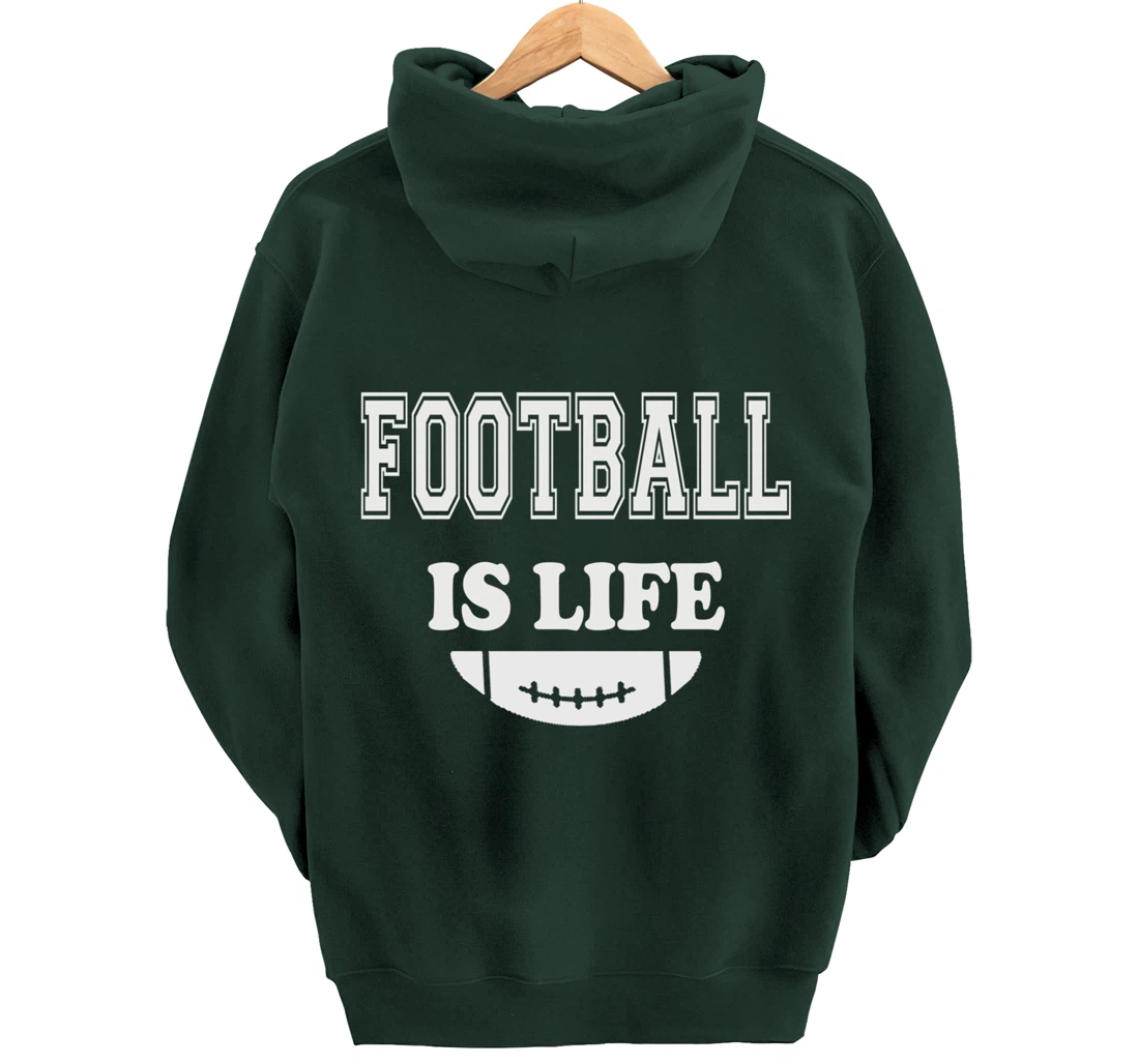 Football Is Life Funny Players Lovers Good Crusher Fan Game Pullover Hoodie