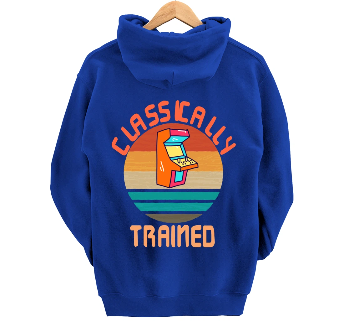 Classically Trained - Retro Vintage Gaming Gamer Pullover Hoodie