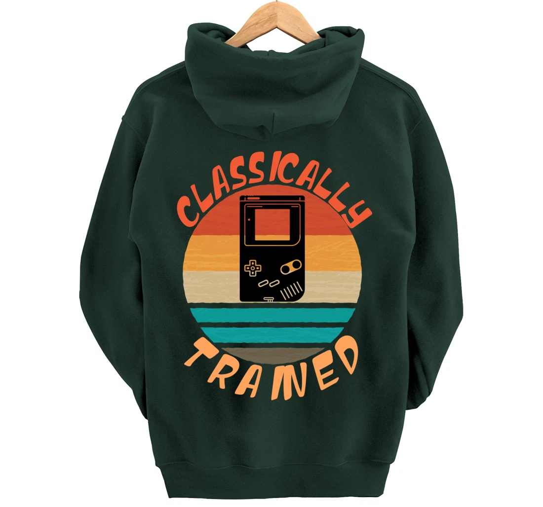 Classically Trained - Retro Vintage Gaming Gamer Pullover Hoodie