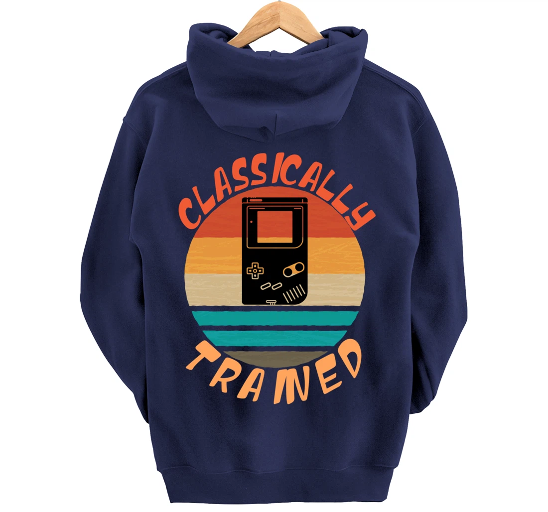 Classically Trained - Retro Vintage Gaming Gamer Pullover Hoodie