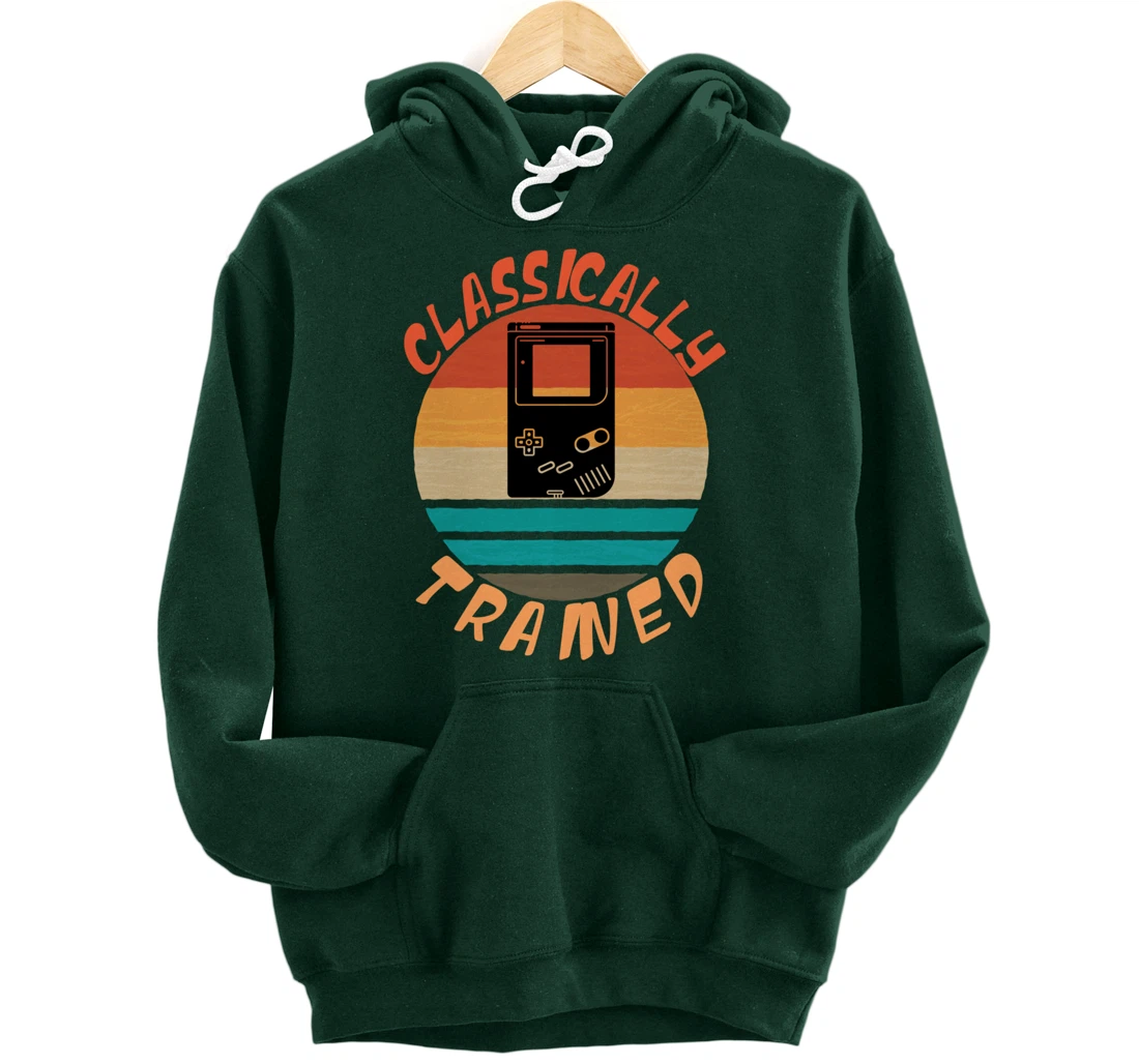 Classically Trained - Retro Vintage Gaming Gamer Pullover Hoodie