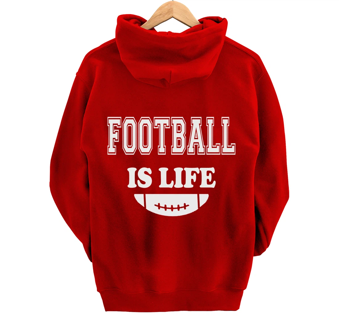 Football Is Life Funny Players Lovers Good Crusher Fan Game Pullover Hoodie