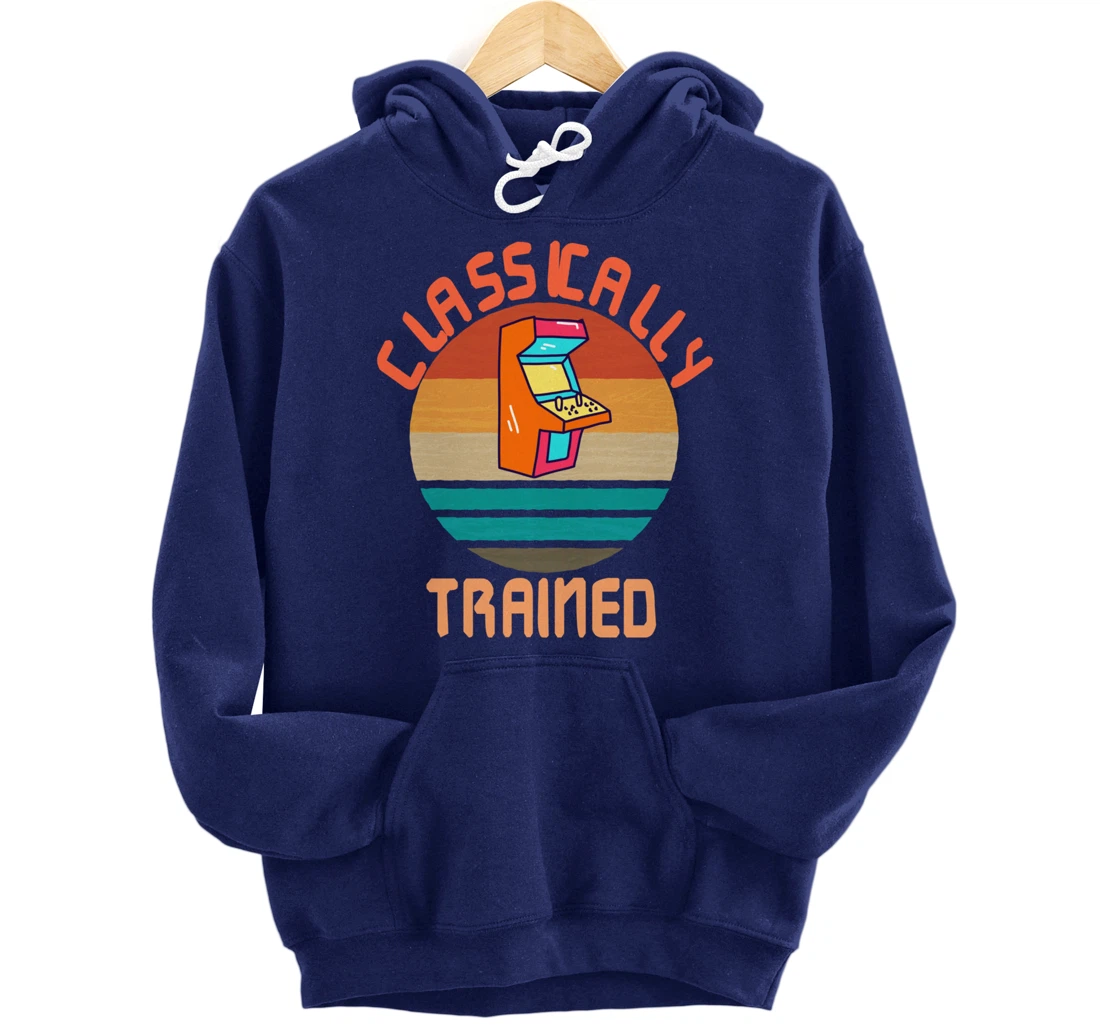 Classically Trained - Retro Vintage Gaming Gamer Pullover Hoodie