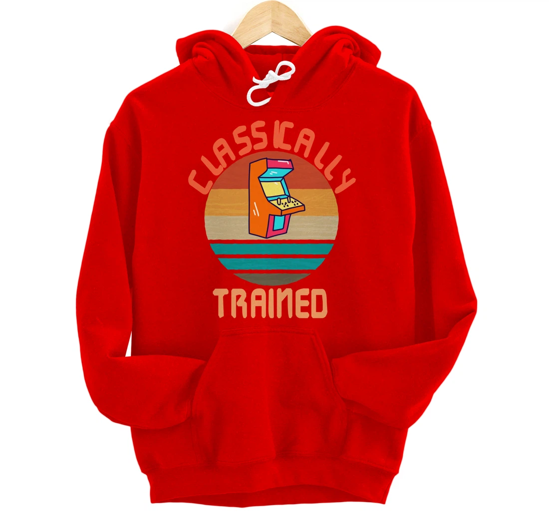 Classically Trained - Retro Vintage Gaming Gamer Pullover Hoodie