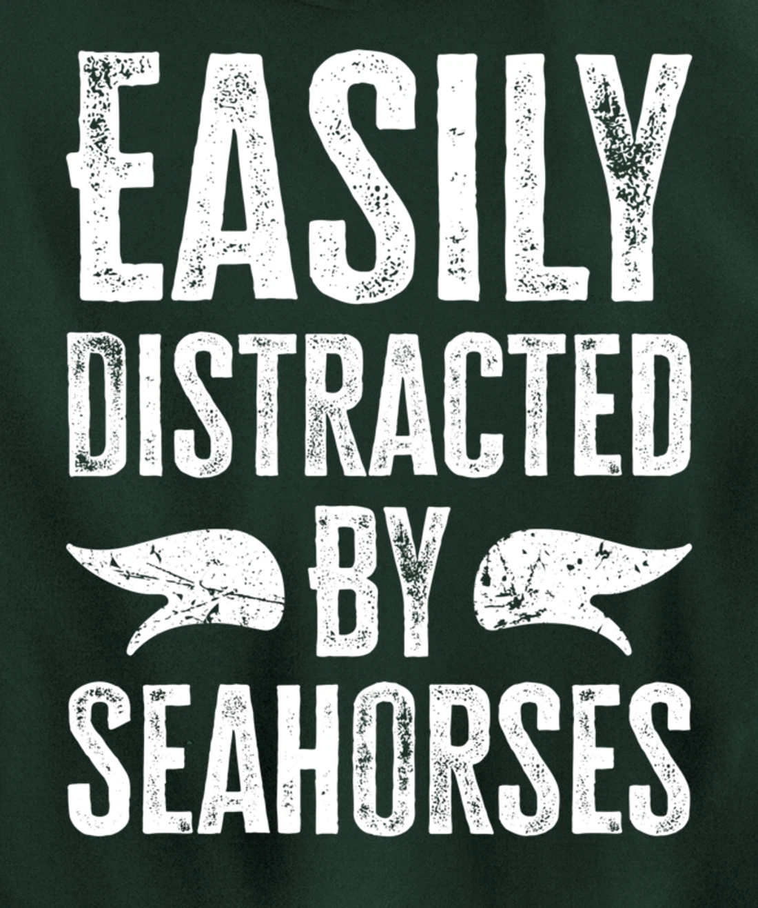 Easily Distracted By Seahorses Pullover Hoodie
