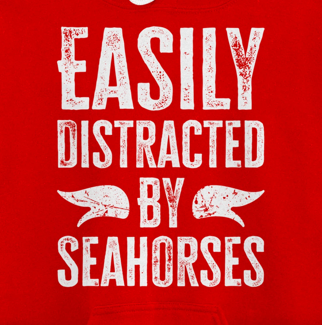 Easily Distracted By Seahorses Pullover Hoodie