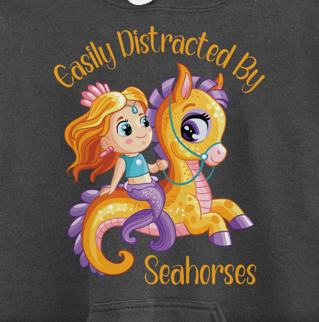 Easily Distracted By Seahorses Pullover Hoodie