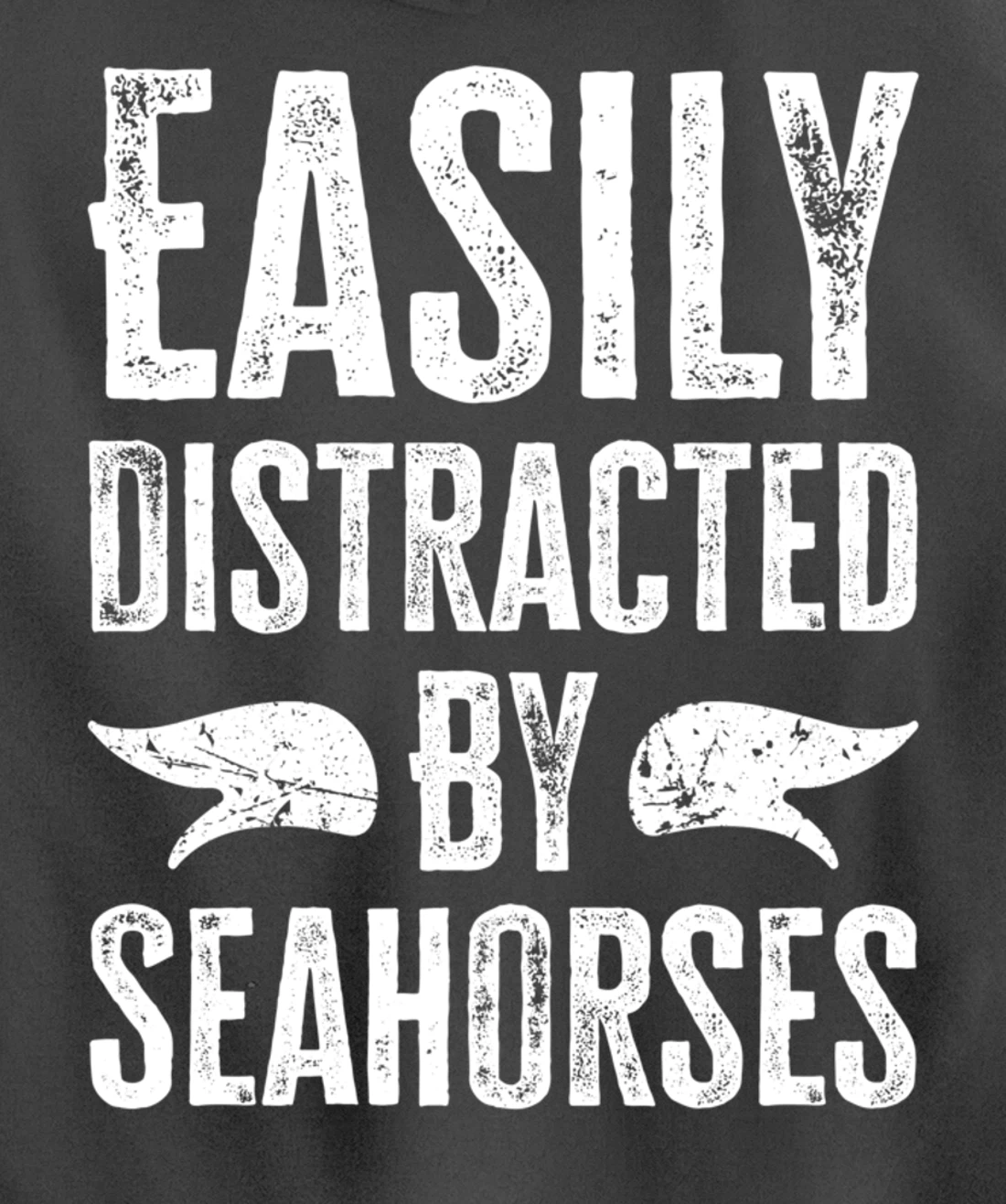 Easily Distracted By Seahorses Pullover Hoodie