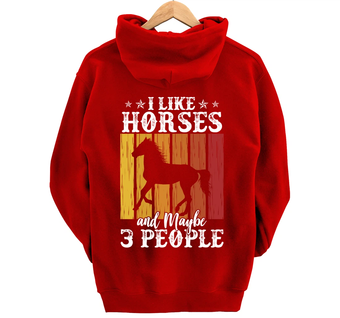 Funny Horse Graphic Women Girls Horseback Riding Horse Lover Pullover Hoodie