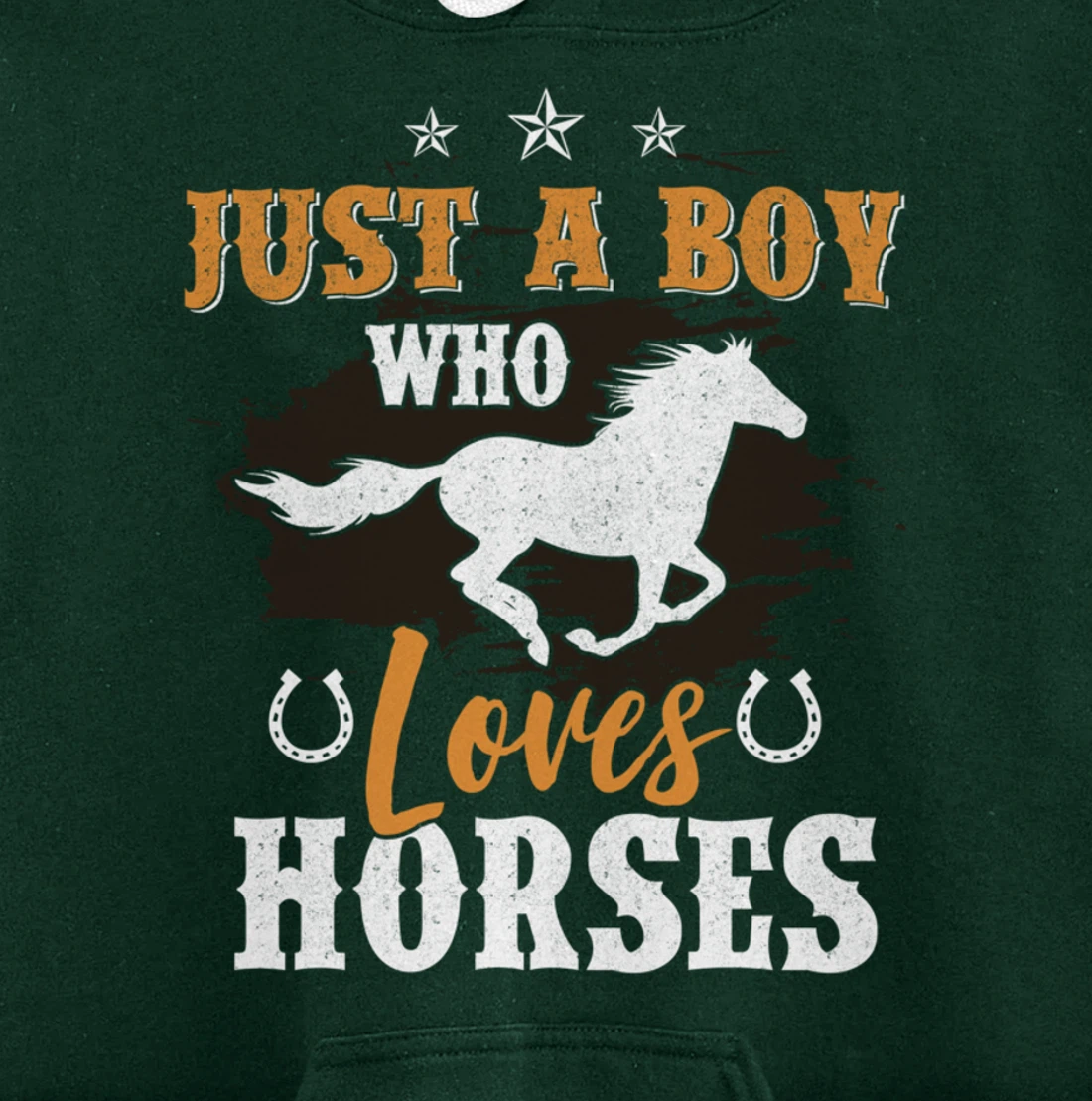 Funny Horse Graphic BoysHorseback Riding Horse Lover Pullover Hoodie
