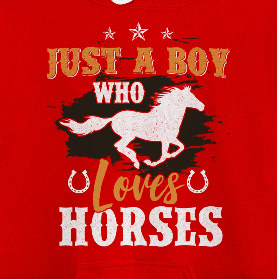 Funny Horse Graphic BoysHorseback Riding Horse Lover Pullover Hoodie