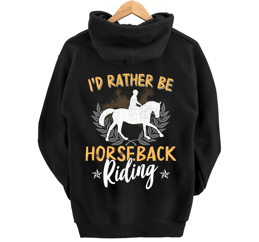 Funny Horse Graphic Women Girls Horseback Riding Horse Lover Pullover Hoodie
