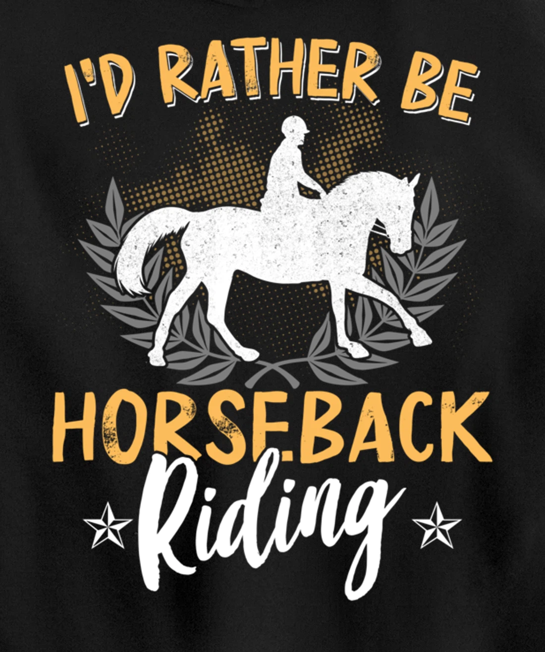 Funny Horse Graphic Women Girls Horseback Riding Horse Lover Pullover Hoodie