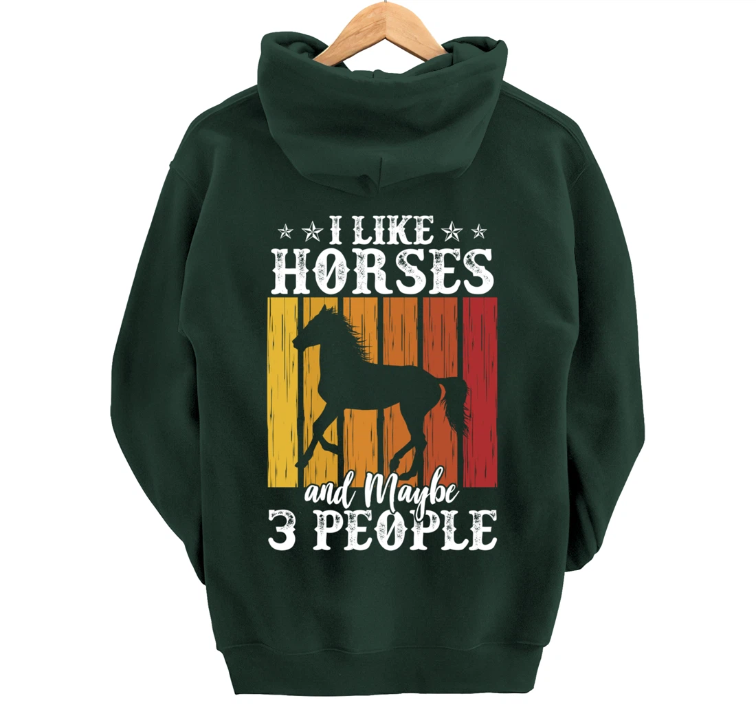 Funny Horse Graphic Women Girls Horseback Riding Horse Lover Pullover Hoodie