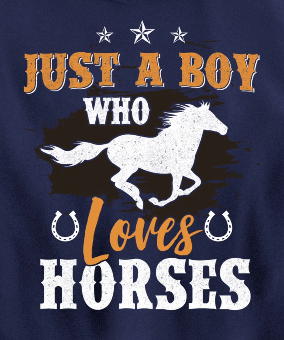 Funny Horse Graphic BoysHorseback Riding Horse Lover Pullover Hoodie