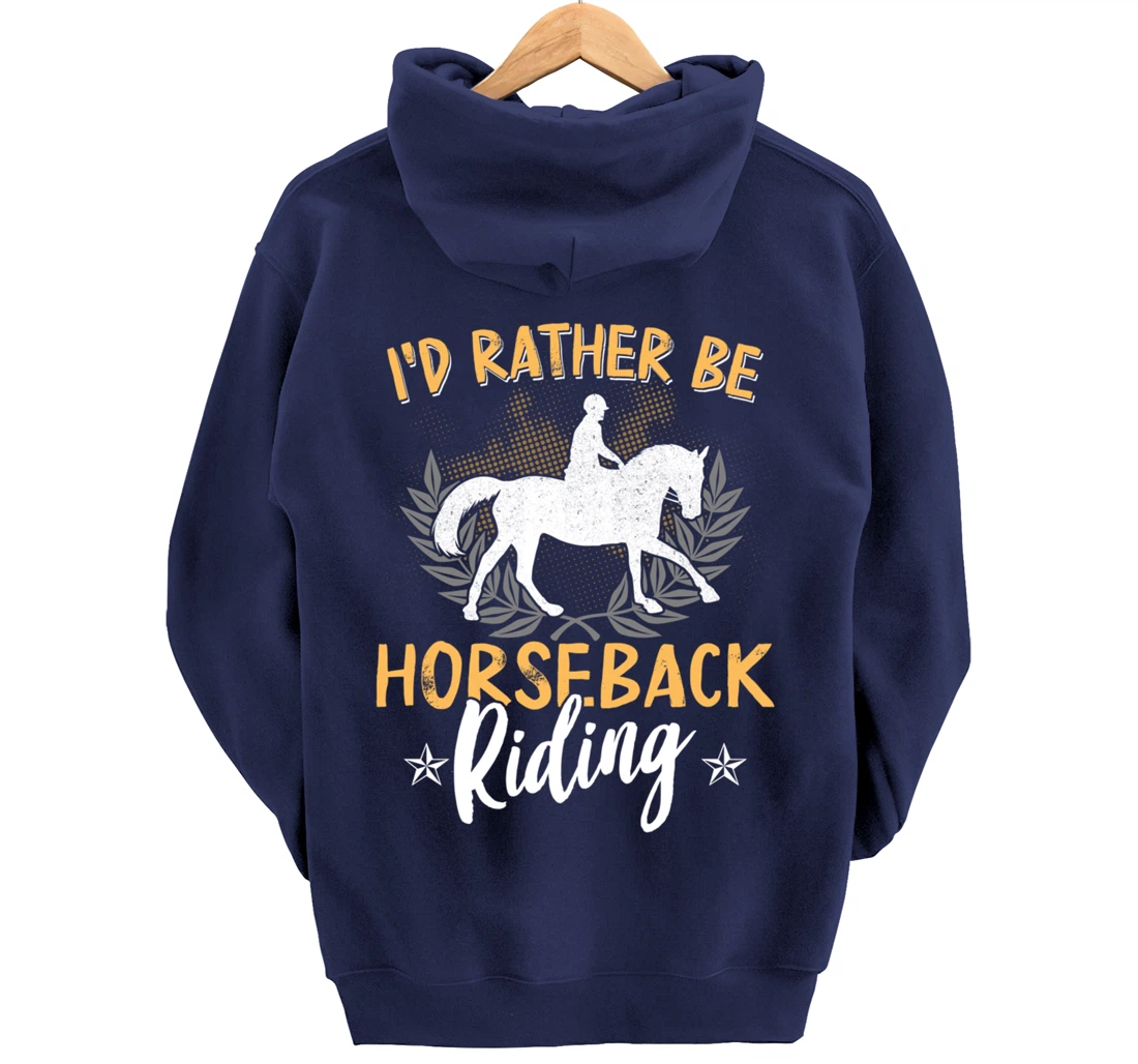Funny Horse Graphic Women Girls Horseback Riding Horse Lover Pullover Hoodie
