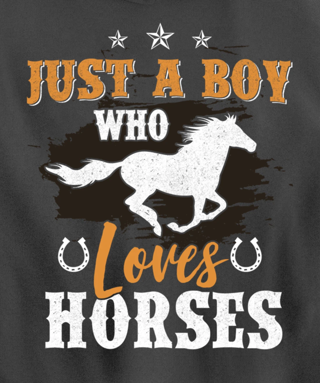 Funny Horse Graphic BoysHorseback Riding Horse Lover Pullover Hoodie