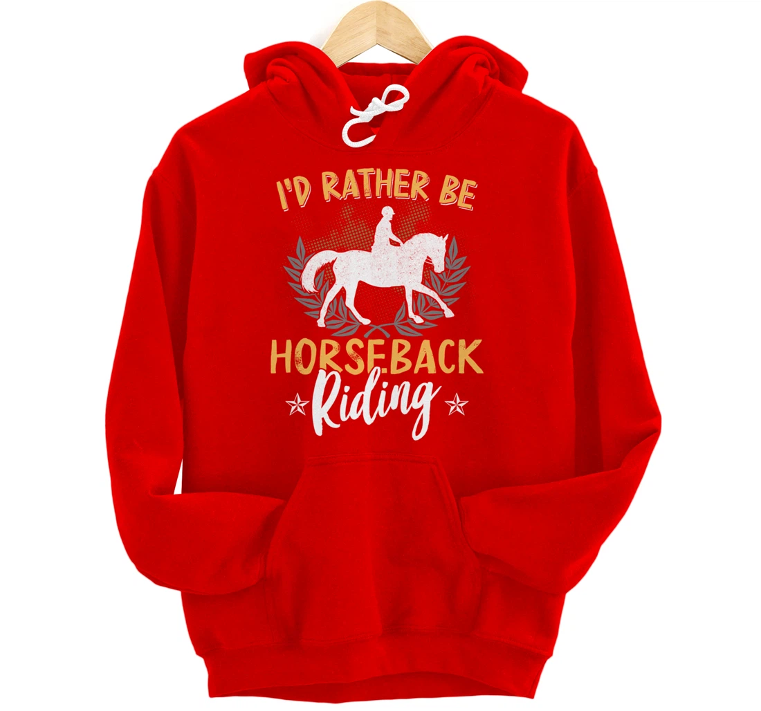 Funny Horse Graphic Women Girls Horseback Riding Horse Lover Pullover Hoodie