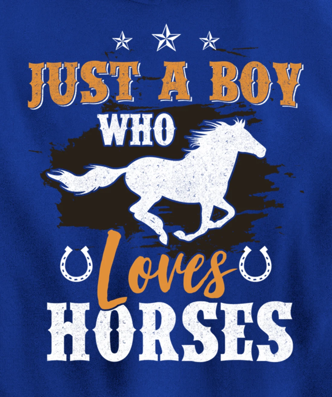 Funny Horse Graphic BoysHorseback Riding Horse Lover Pullover Hoodie