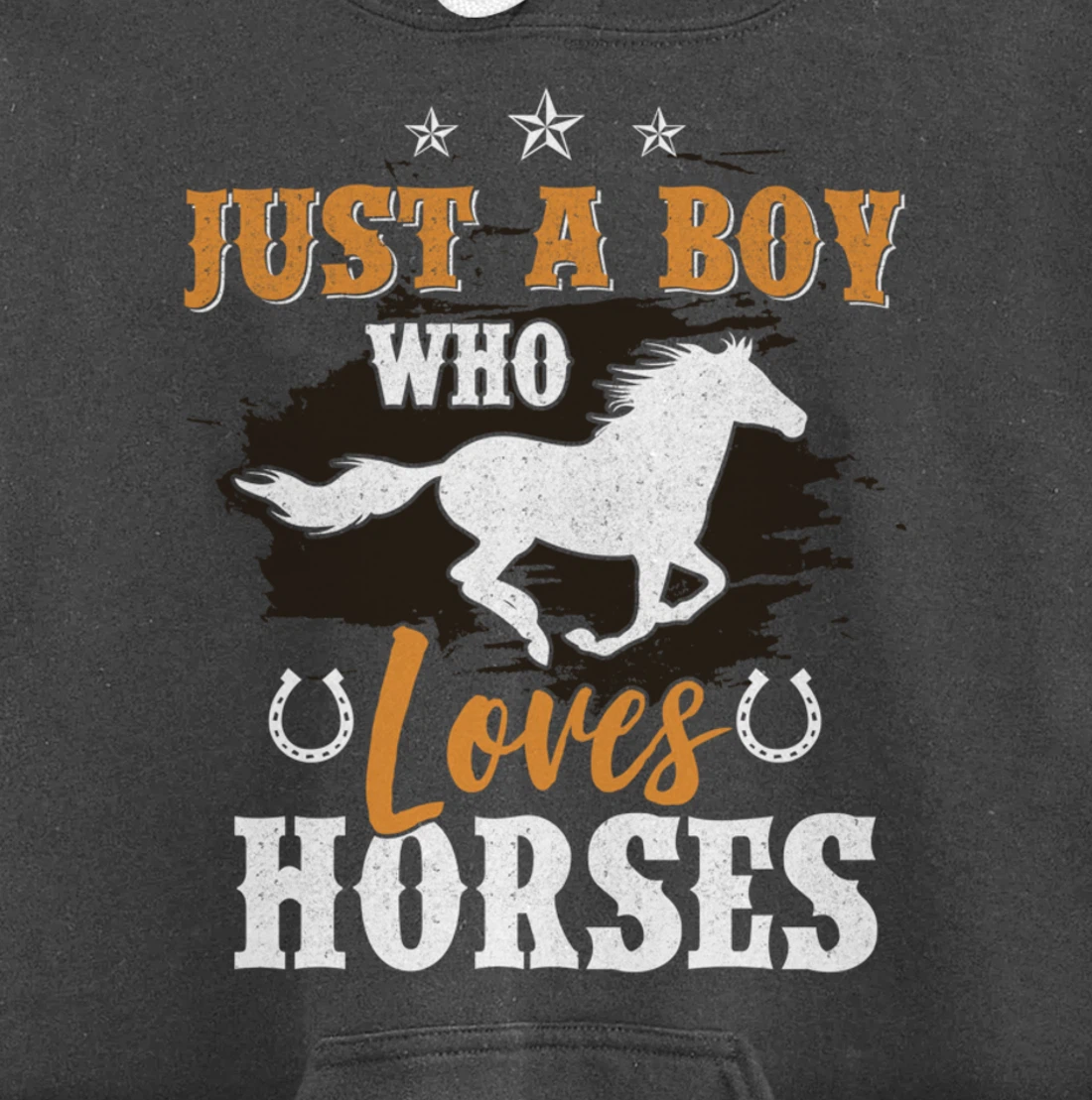 Funny Horse Graphic BoysHorseback Riding Horse Lover Pullover Hoodie