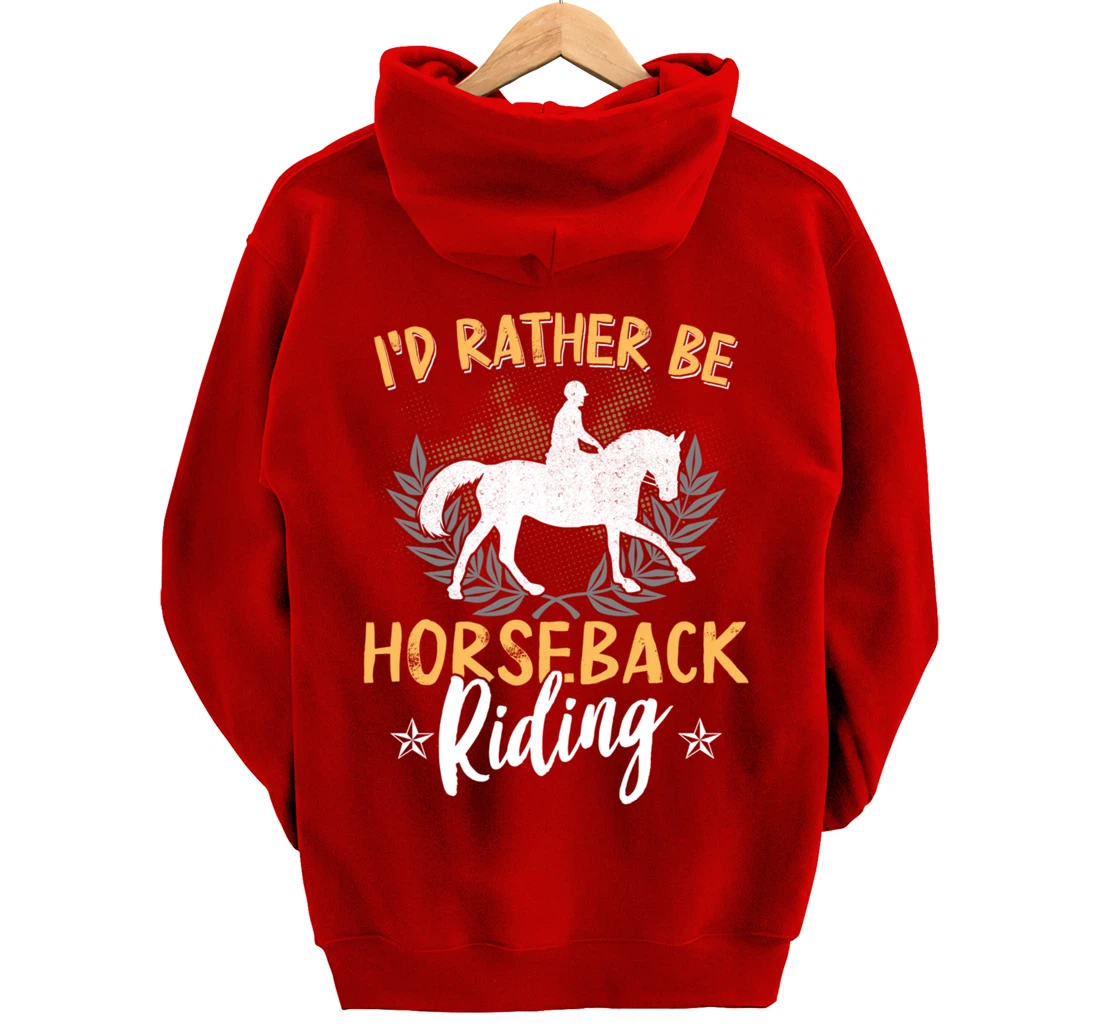 Funny Horse Graphic Women Girls Horseback Riding Horse Lover Pullover Hoodie