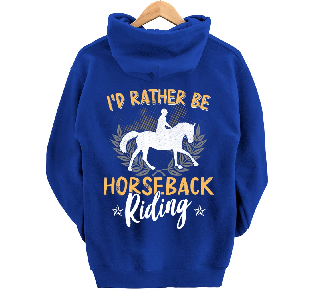 Funny Horse Graphic Women Girls Horseback Riding Horse Lover Pullover Hoodie