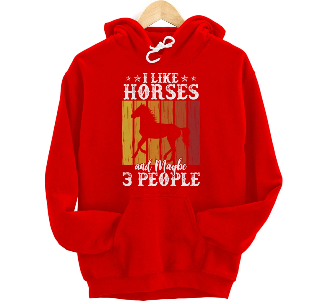 Funny Horse Graphic Women Girls Horseback Riding Horse Lover Pullover Hoodie