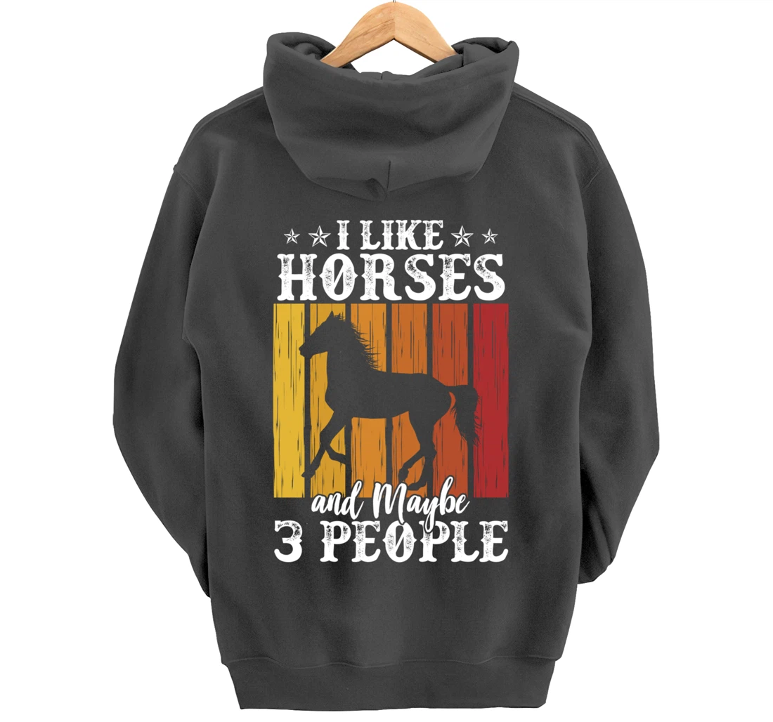 Funny Horse Graphic Women Girls Horseback Riding Horse Lover Pullover Hoodie