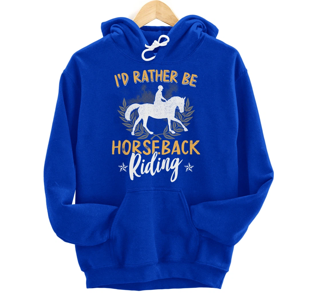 Funny Horse Graphic Women Girls Horseback Riding Horse Lover Pullover Hoodie