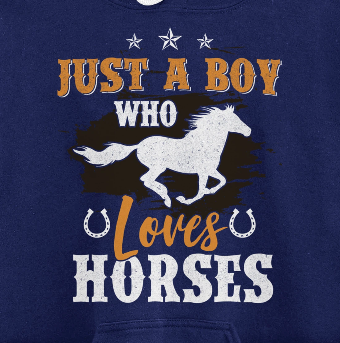 Funny Horse Graphic BoysHorseback Riding Horse Lover Pullover Hoodie