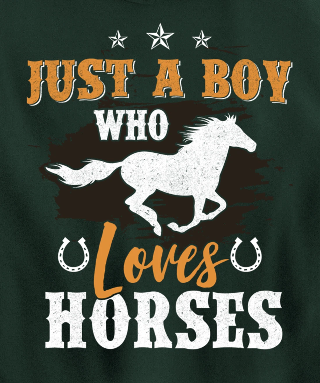 Funny Horse Graphic BoysHorseback Riding Horse Lover Pullover Hoodie