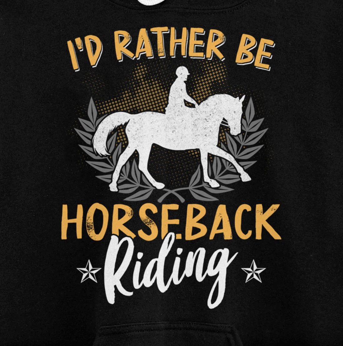 Funny Horse Graphic Women Girls Horseback Riding Horse Lover Pullover Hoodie