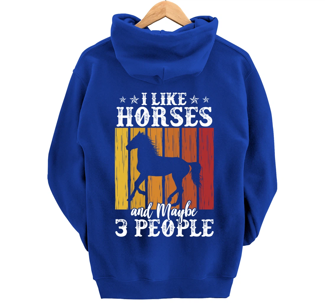 Funny Horse Graphic Women Girls Horseback Riding Horse Lover Pullover Hoodie