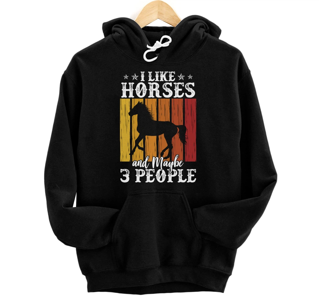 Funny Horse Graphic Women Girls Horseback Riding Horse Lover Pullover Hoodie