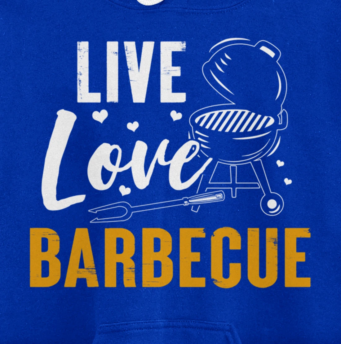 Funny Barbecue Live Love Graphic Women Men Meat Smoking BBQ Pullover Hoodie