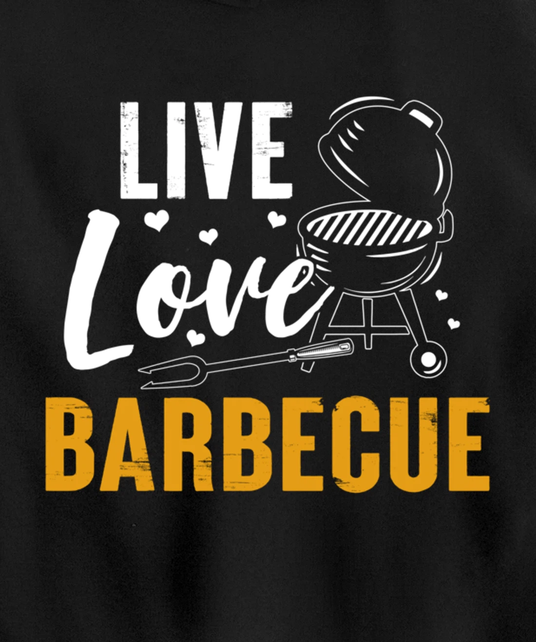 Funny Barbecue Live Love Graphic Women Men Meat Smoking BBQ Pullover Hoodie