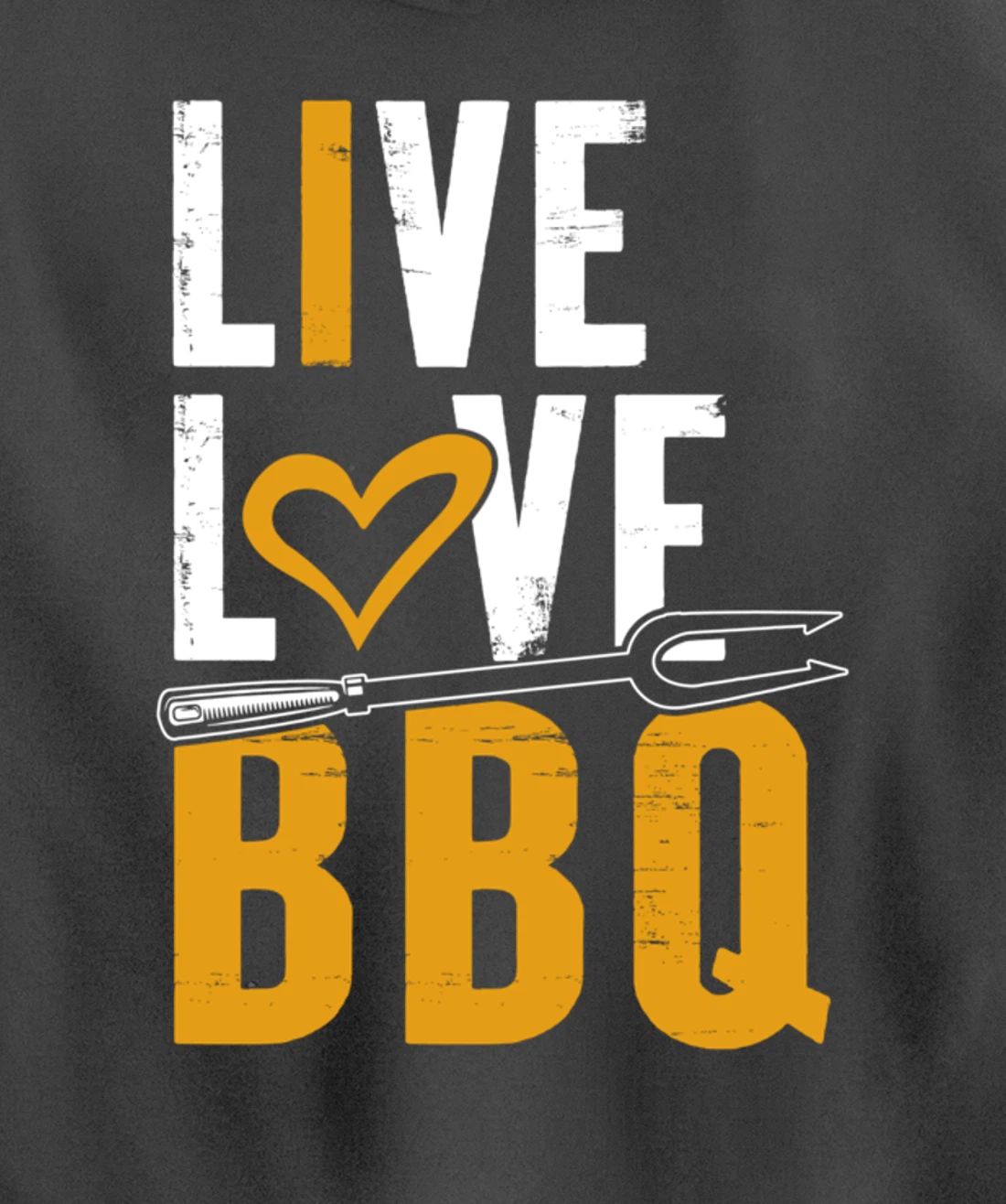 Funny Barbecue Live Love Graphic Women Men Meat Smoking BBQ Pullover Hoodie