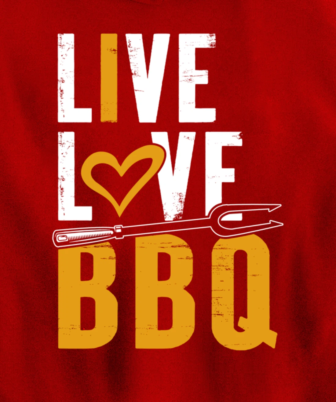 Funny Barbecue Live Love Graphic Women Men Meat Smoking BBQ Pullover Hoodie