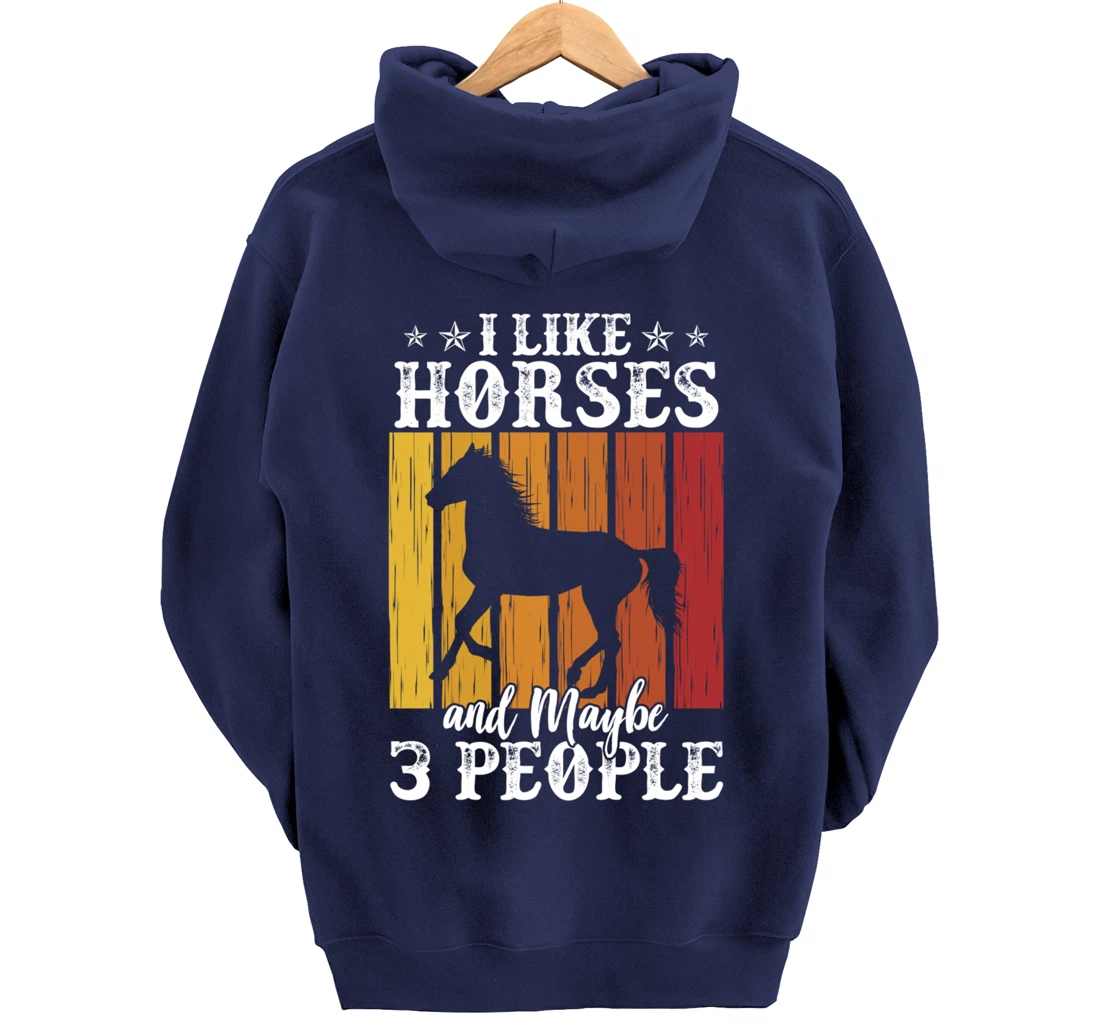 Funny Horse Graphic Women Girls Horseback Riding Horse Lover Pullover Hoodie