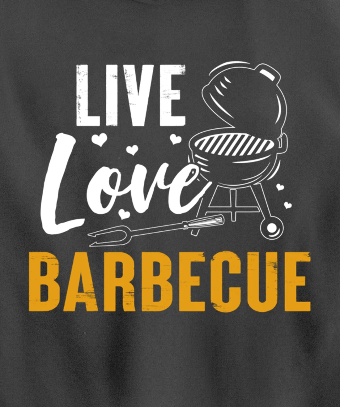 Funny Barbecue Live Love Graphic Women Men Meat Smoking BBQ Pullover Hoodie