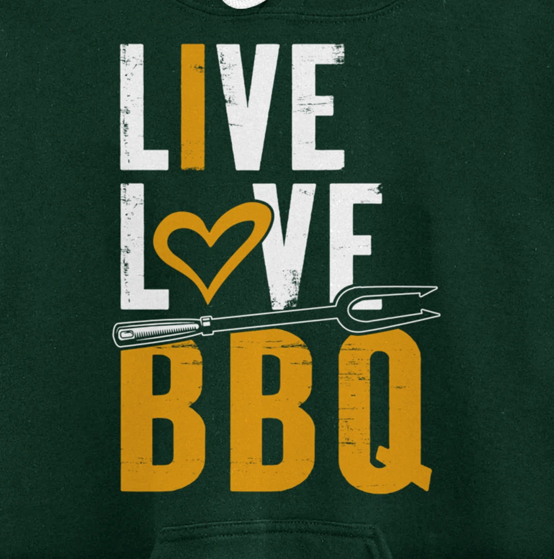 Funny Barbecue Live Love Graphic Women Men Meat Smoking BBQ Pullover Hoodie