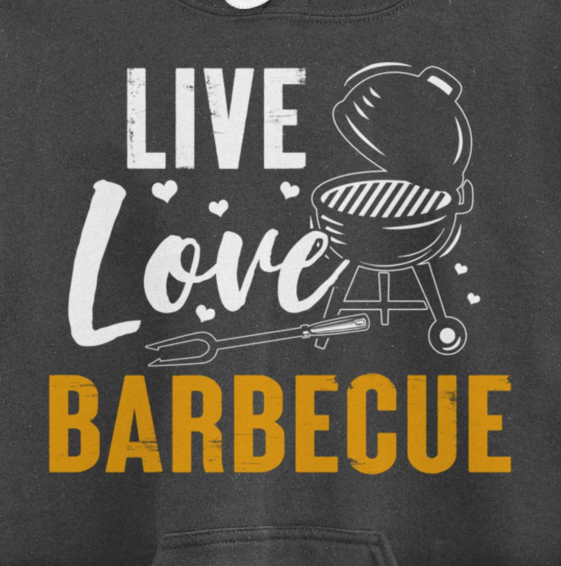 Funny Barbecue Live Love Graphic Women Men Meat Smoking BBQ Pullover Hoodie